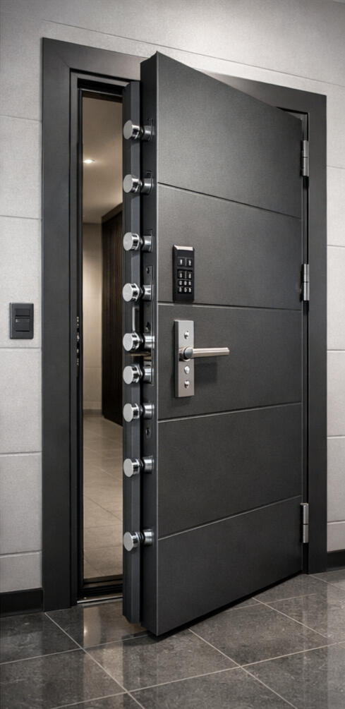 Imagen de una puerta de seguridad en la ciudad de Bogota